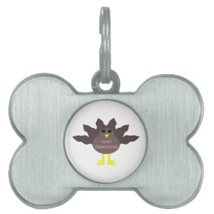 Thanksgiving Plucked Pet Tag