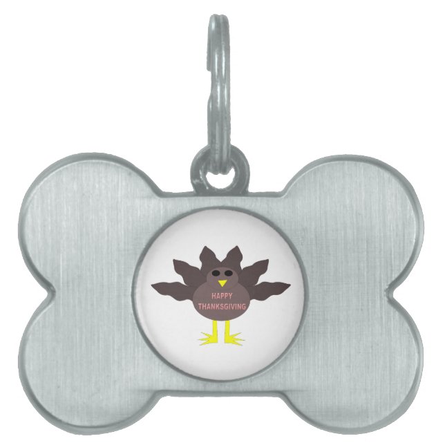 Thanksgiving Plucked Pet Tag (Front)