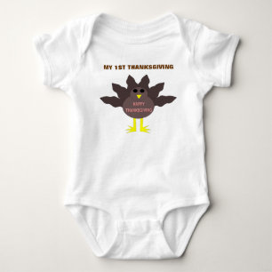 Thanksgiving Plucked Turkey Custom Baby Bodysuit