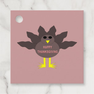 Thanksgiving Plucked Turkey Custom Favour Tags