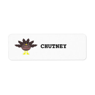 Thanksgiving Plucked Turkey Custom Food Labels