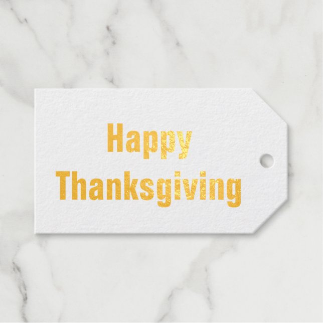 Thanksgiving Plucked Turkey Custom Gift Tags (Front (Horizontal))