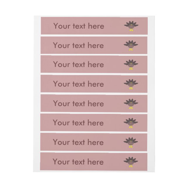 Thanksgiving Plucked Turkey Customizable Labels (Sheet)