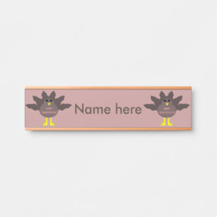 Thanksgiving Plucked Turkey Door Sign