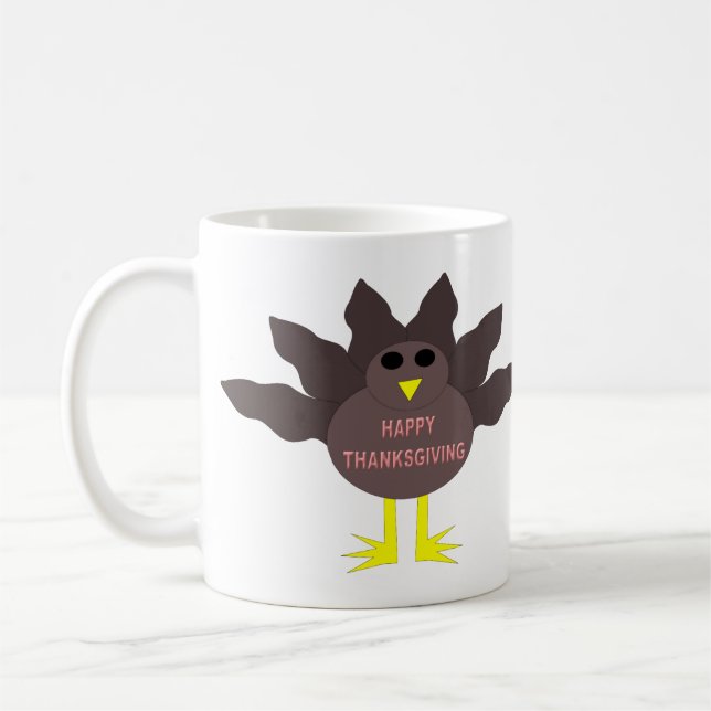 Thanksgiving Plucked Turkey Mug (Left)