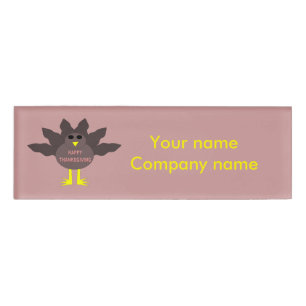 Thanksgiving Plucked Turkey Personalized Name Tag