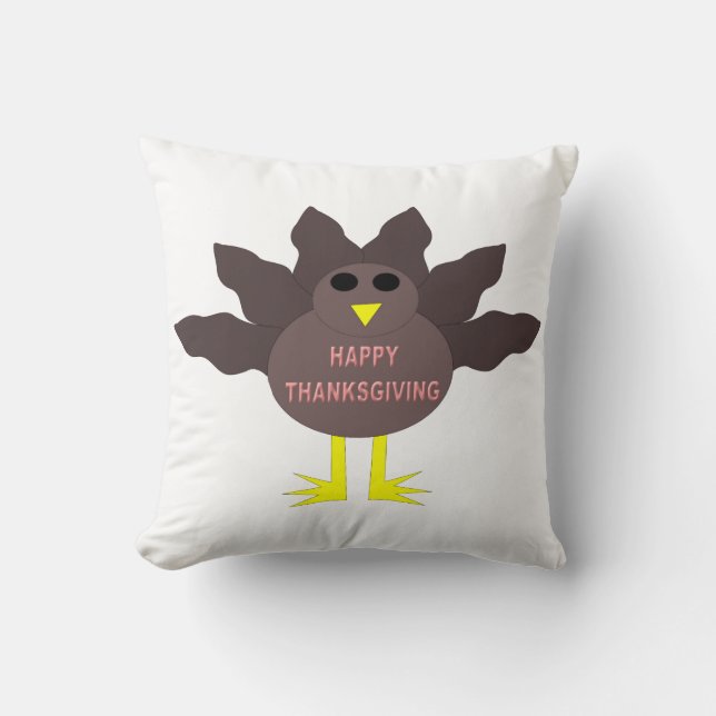 Thanksgiving Plucked Turkey Pillow (Front)