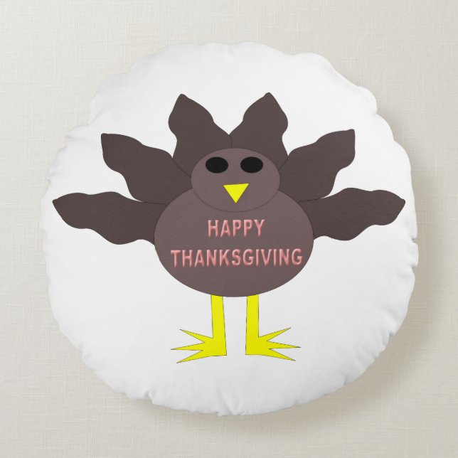 Thanksgiving Plucked Turkey Pillow (Front)