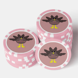 Thanksgiving Plucked Turkey Poker Chips
