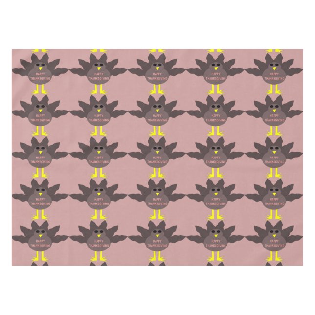 Thanksgiving Plucked Turkey Tablecloth (Front (Horizontal))