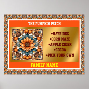 Thanksgiving Popular Pumpkin Autumn Collection Poster