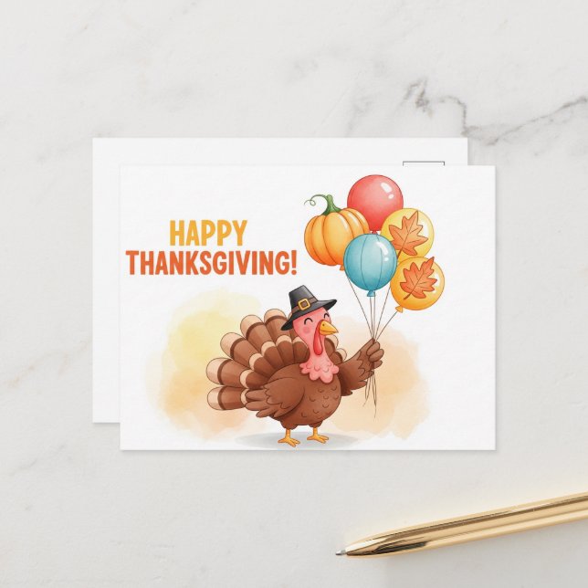 Thanksgiving  postcard (Front/Back In Situ)