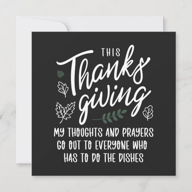 Thanksgiving Prayers  Holiday Card (Front)