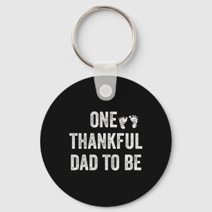 Thanksgiving Pregnancy Announcement One Thankful D Keychain