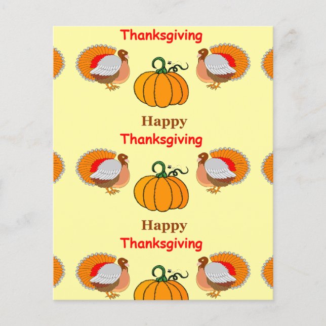 Thanksgiving pumpkin and turkey (Front)