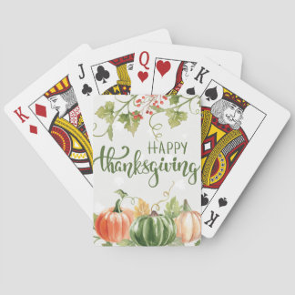 Thanksgiving Pumpkin & Autumn Playing Cards