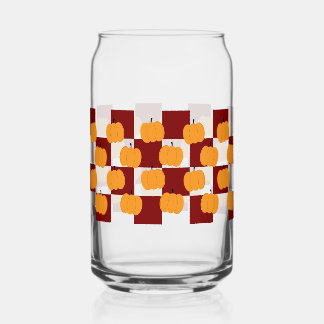 Thanksgiving Pumpkin Can Glass Fall Home Decor