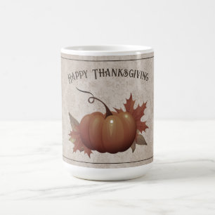 Thanksgiving Pumpkin Damask Coffee Mug