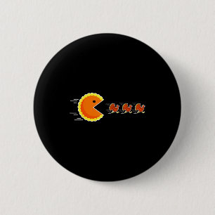 Thanksgiving Pumpkin E Chasing Turkey Gamer Men Wo 2 Inch Round Button