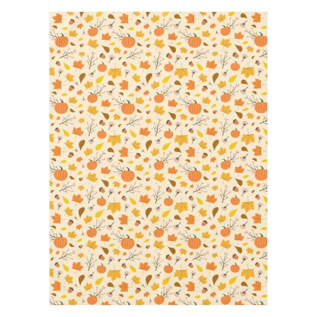 Thanksgiving Pumpkin Harvest Gathering Tablecloth (Front)