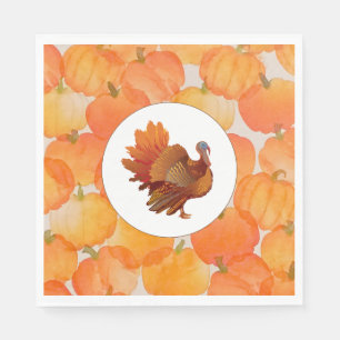 Thanksgiving Pumpkin Paper Napkin