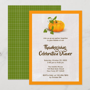 Thanksgiving Pumpkin Party Invitation