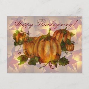 THANKSGIVING PUMPKIN PATCH by SHARON SHARPE Holiday Postcard