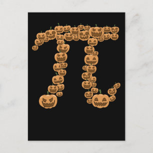 Thanksgiving Pumpkin Pi Jack O Lantern Postcard