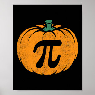 Thanksgiving Pumpkin Pi Pie Costume Math Teacher H Poster