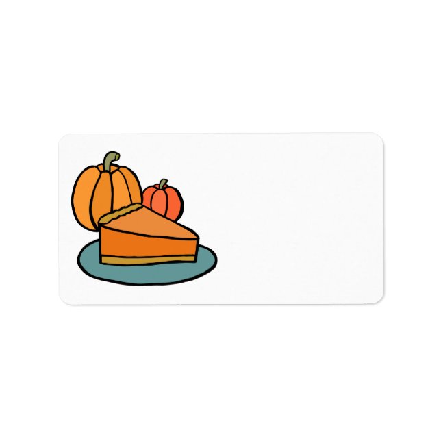Thanksgiving Pumpkin Pie Address Sticker (Front)