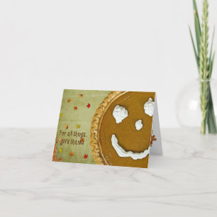Thanksgiving Pumpkin Pie Holiday Card