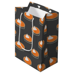 Thanksgiving Pumpkin Pie Theme Pattern Medium Gift Bag