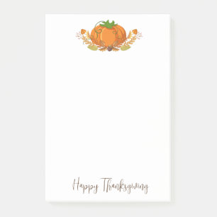 Thanksgiving Pumpkin Post Notes