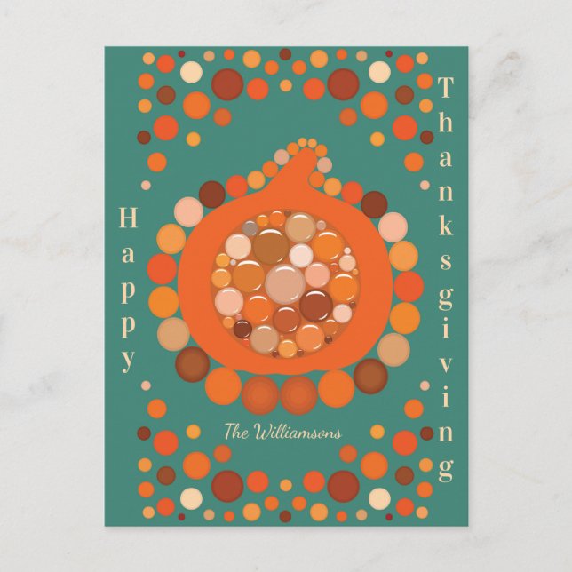 Thanksgiving Pumpkin Postcard (Front)