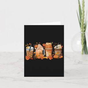 Thanksgiving Pumpkin Spice Coffee Fall Autumn Seas Card