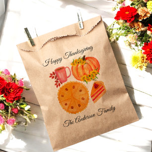 Thanksgiving Pumpkin Spice Latte  Favour Bag