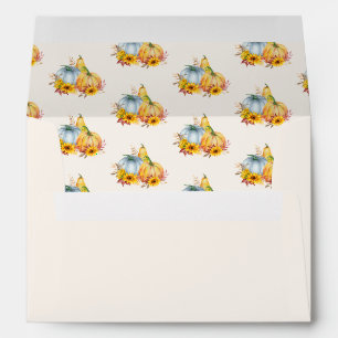Thanksgiving Pumpkin Sunflower Envelope