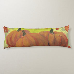 Thanksgiving Pumpkins #1 Fall Autumn Leaves Body Pillow