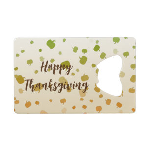 Thanksgiving Pumpkins Credit Card Bottle Opener