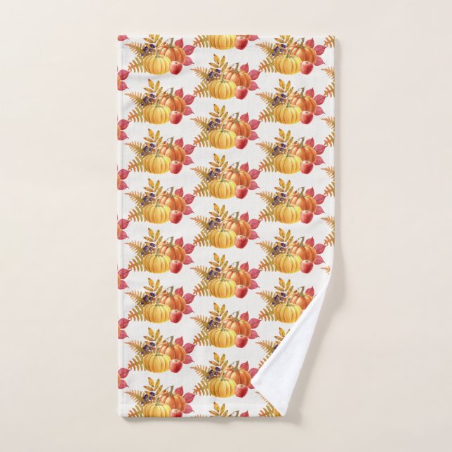 Thanksgiving Pumpkins Hand Towel (Hand Towel)