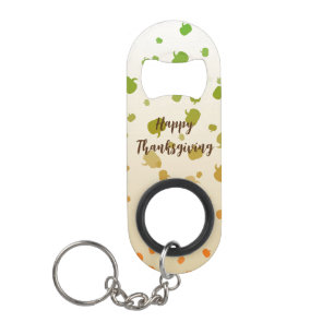 Thanksgiving Pumpkins Keychain Bottle Opener