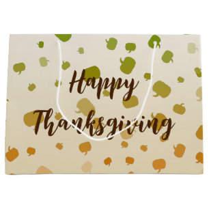 Thanksgiving Pumpkins Large Gift Bag