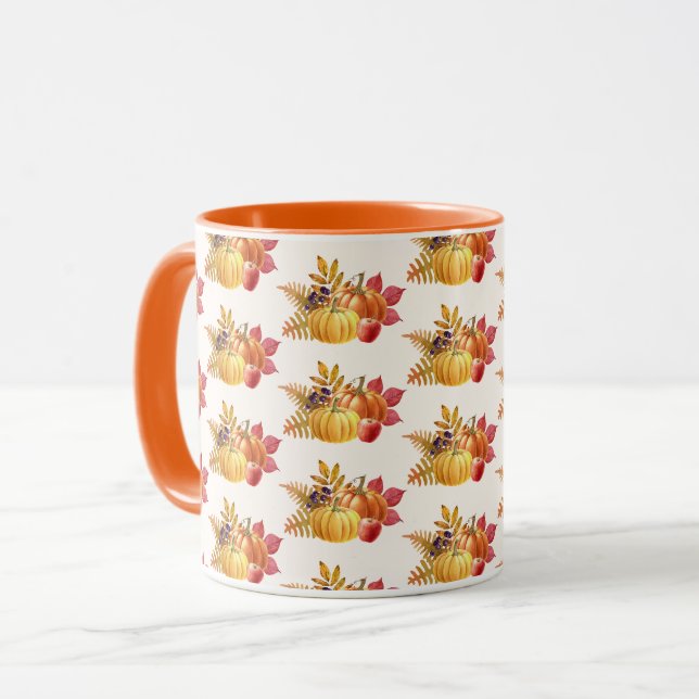 Thanksgiving Pumpkins Mug (Front Left)