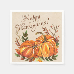 Thanksgiving Pumpkins Napkin