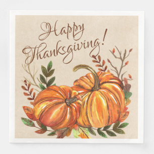 Thanksgiving Pumpkins Napkin