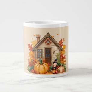 Thanksgiving, Pumpkins Patch Farmhouse Joy Large Coffee Mug