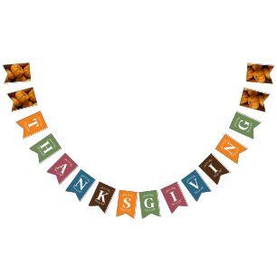 Thanksgiving Pumpkins Photo Bunting Flags