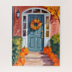 Thanksgiving Pumpkins   Watercolor Autumn Fall Jigsaw Puzzle