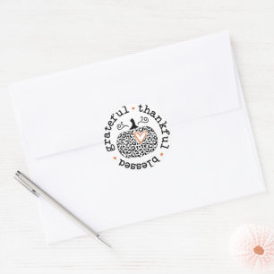 Thanksgiving Quote Classic Round Sticker