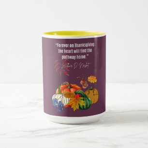 Thanksgiving Quote- Gratitude, Joy and Happiness Mug